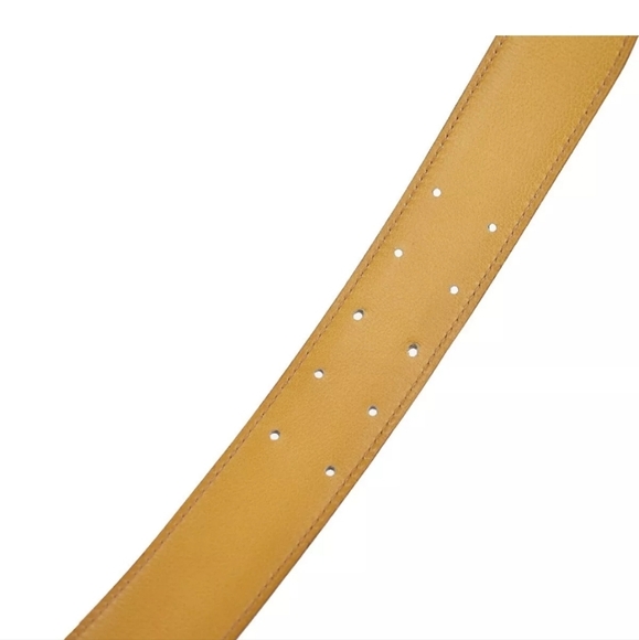 HERMES Logo Gold Buckle Leather Belt in Bordeaux Red! - Picture 8 of 15